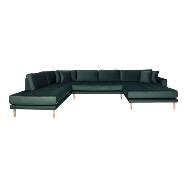 Lido U-Sofa Åben Ende fra House Nordic i mørkegrøn