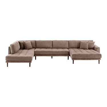 Lido U-Sofa Åben Ende fra House Nordic i brun