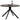 BRUNO DINING TABLE MDF BLACK O120 CM