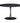 SAMMY DINING TABLE TRUMPET BASE ROUND MDF BLACK O120CM