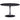 SAMMY DINING TABLE TRUMPET BASE ROUND MDF BLACK O120CM