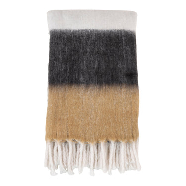 Sintra Plaid fra House Nordic i sort / Hvid / Brun