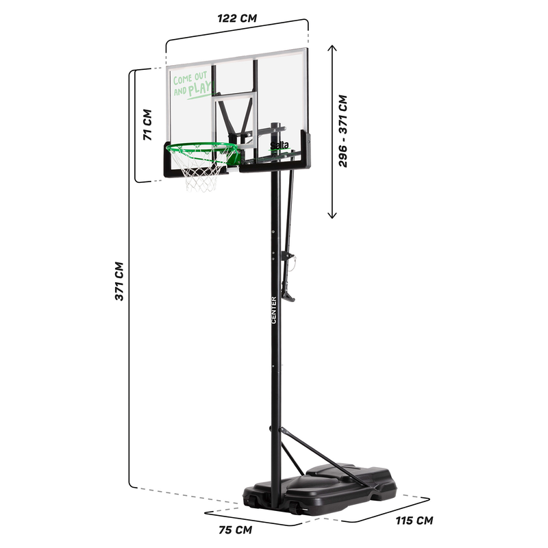Salta - Center basketball stander 128x(296-371)x210cm