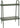 Blomster reol mat grøn m. 2 hylder H66 cm - Bolig og Haven