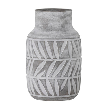 Bloomingville - Saku Vase, Grå, Keramik - Ø17 × H27,5 cm
