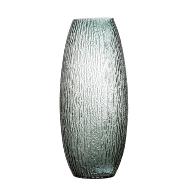 Bloomingville - Brock Vase, Grå, Glas - Ø22 × H50 cm
