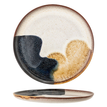 Bloomingville - Jules Tallerken, Blå, Stentøj - Ø28,5 × H2 cm