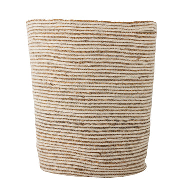 Bloomingville - Selena Kurv, Hvid, Jute - Ø40 × H49 cm