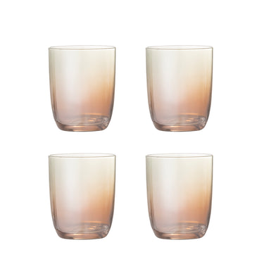 Bloomingville - Aston Drikkeglas, bronze, Glas - Ø8 × H10 cm, sæt med 4