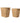 Bloomingville - Mios Vasketøjskurv, Natur, Vandhyacint - L40 × H45 × B30/L44 × H50 × B34 cm, sæt med 2
