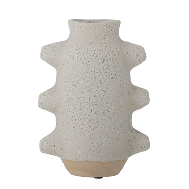 Bloomingville - Birka Deko Vase, Hvid, Keramik - L16 × H23 × B11 cm