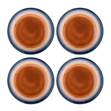 Bloomingville - Tatum Tallerken, Multifarvet, Stentøj - Ø27 × H2,5 cm, sæt med 4