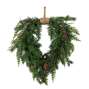 Bloomingville - Pine dekoration, Grøn, Kunstige Blomster - L40,5 × H13 × B28 cm