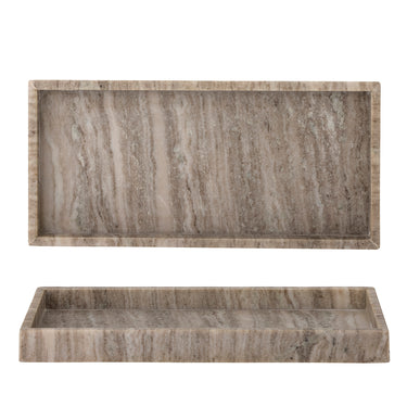 Bloomingville - Majsa Fad, Brun, Marmor - L38 × H3 × B18 cm