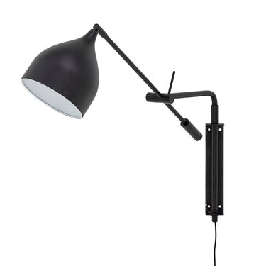 Bloomingville - Lyam Væglampe, Sort, Jern - L80 × H50 × B17 cm