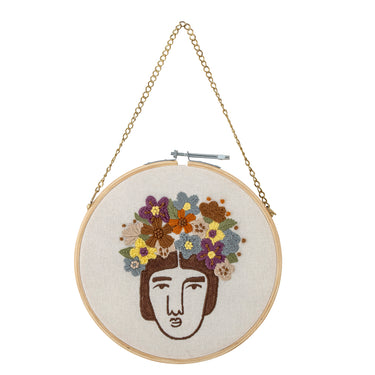 Bloomingville - Cambiano Vægdekoration, Multifarvet, Bomuld - Ø21,5 × B0,25 cm
