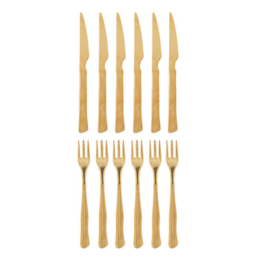 Bloomingville - Ollin Grillbestik, Multipak, Guld, Rustfri Stål - K:L22/F:L20 × B2 cm, sæt med 12