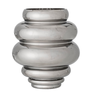 Bloomingville - Zorya Vase, Sølv, Glas - Ø21 × H24 cm