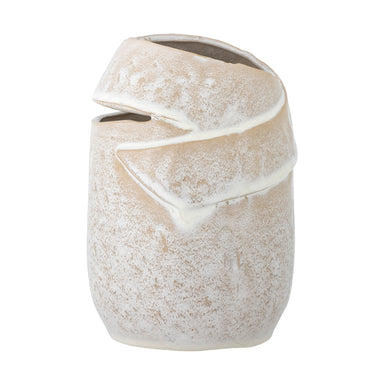 Bloomingville - Abeera Vase, Natur, Stentøj - Ø14,5 × H20 cm