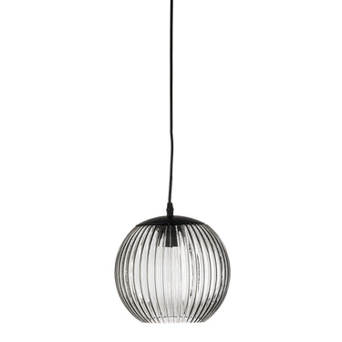 Bloomingville - Sybia Pendel, Grå, Glas - Ø23 × H29 cm