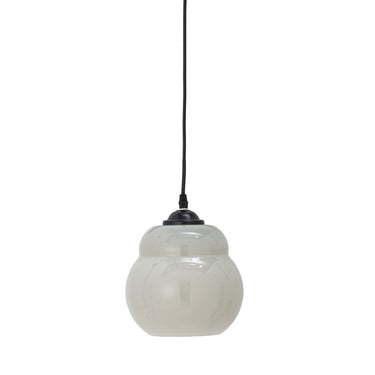 Bloomingville - Motella Pendel, Grå, Glas - Ø19 × H18 cm