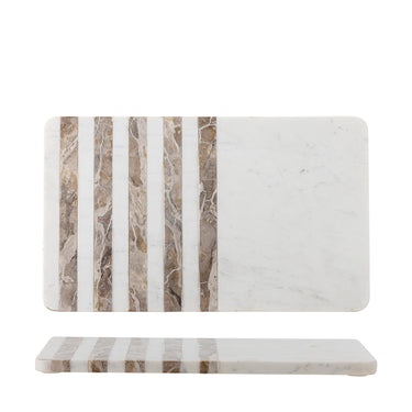 Bloomingville - Novelle Skærebræt, Hvid, Marmor - L38 × H1,5 × B22,5 cm