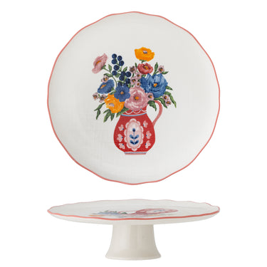 Bloomingville - Dorothy Kagefad, Multifarvet, Stentøj - Ø28 × H9 cm