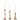 Bloomingville - Efsa Lysestage, Messing, Jern - H8 × B5/H11 × B4,5/H13 × B5 cm, sæt med 3