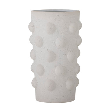 Bloomingville - Artan Vase, Hvid, Stentøj - Ø16 × H24,5 cm