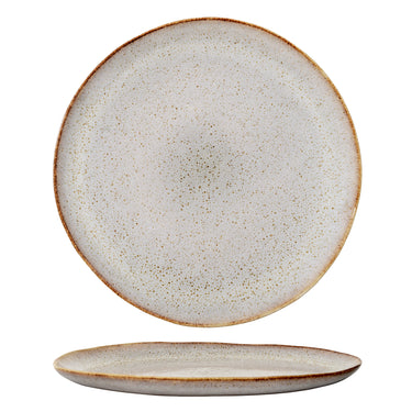 Bloomingville - Sandrine Tallerken, Natur, Stentøj - Ø28,5 × H2,5 cm