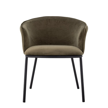 Bloomingville - Cortone Spisebordsstol, Grøn, Genanvendt polyester - L60 × H76 × B63 cm