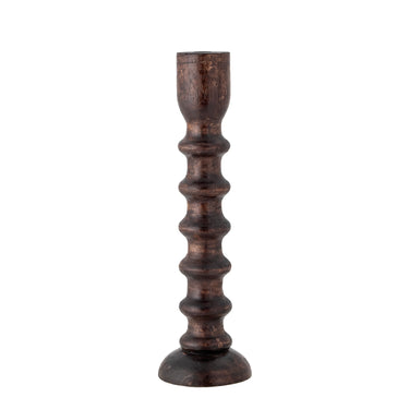Bloomingville - Brenda Lysestage, Brun, mangotræ - Ø12,5 × H43 cm