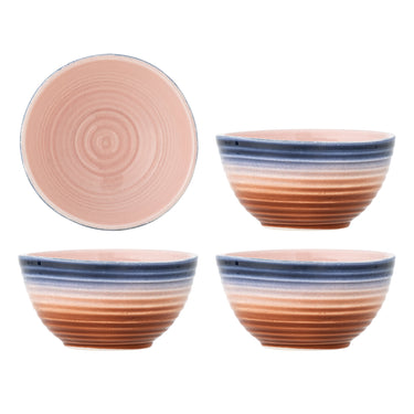 Bloomingville - Tatum Skål, Multifarvet, Stentøj - Ø12 × H6 cm, sæt med 4