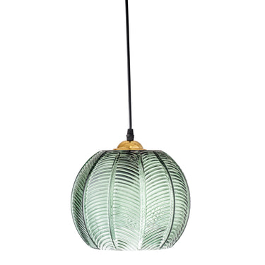 Bloomingville - Adar Pendel, Grøn, Glas - Ø22 × H20 cm