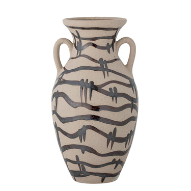 Bloomingville - Ohana Vase, Sort, Stentøj - Ø16,5 × H31 cm