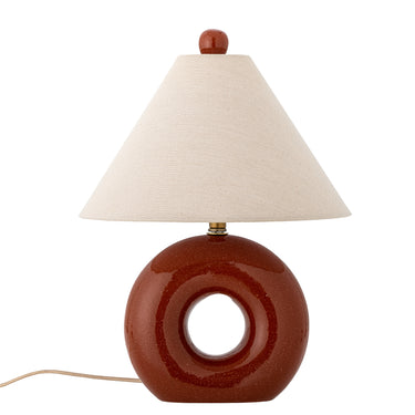 Bloomingville - Panja Bordlampe, Rød, Stentøj - Ø30 × H42 cm