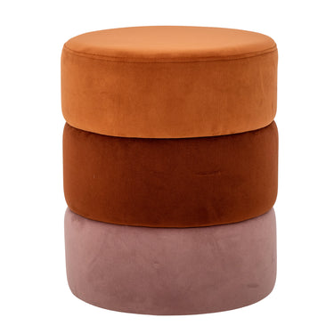 Bloomingville - Bilbao Puf, orange, polyester - Ø37 × H45 cm