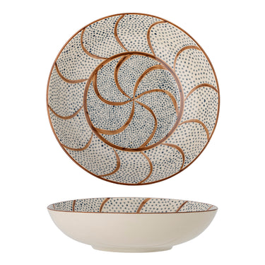 Bloomingville - Heikki Skål, Multifarvet, Stentøj - Ø32 × H9 cm