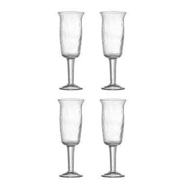 Bloomingville - Asha Vinglas, Klar, Genanvendt Glas - Ø6 × H17,5 cm, sæt med 4