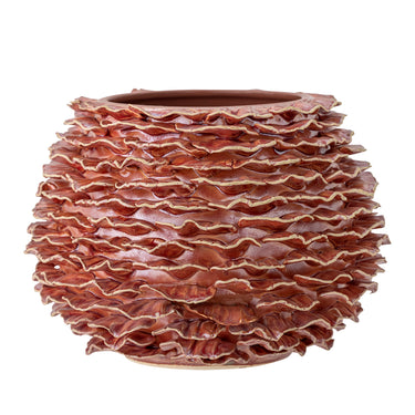 Bloomingville - Morwen Vase, Rosa, Stentøj - Ø22 × H16 cm