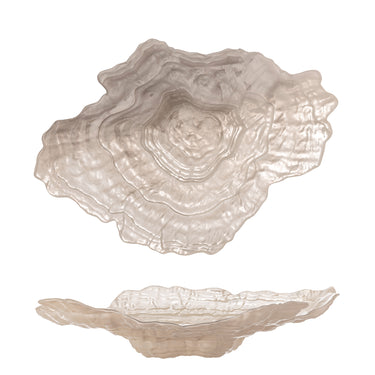 Bloomingville - Aiku Skål, Natur, Glas - L38 × H7 × B29 cm