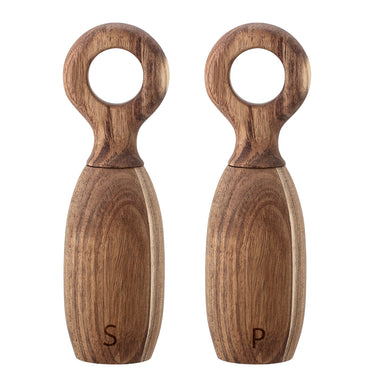 Bloomingville - Martim Salt & Peberkværn, Brun, Akacie - Ø6,5 × H21 cm, sæt med 2