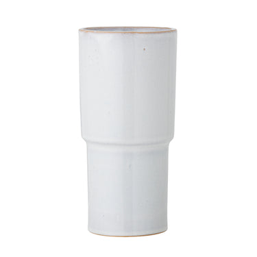 Bloomingville - Marji Vase, Hvid, Stentøj - Ø12 × H24 cm