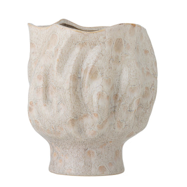 Bloomingville - Adair Vase, Hvid, Stentøj - Ø21 × H24 cm