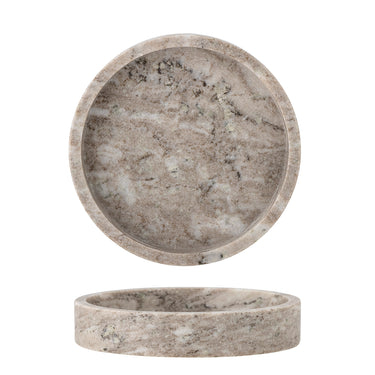 Bloomingville - Ivette Fad, Natur, Marmor - Ø20 × H4 cm