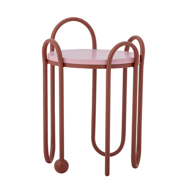 Bloomingville - Whimsica Sidebord, Rød, Jern - Ø30 × H46 cm