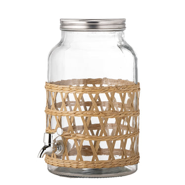 Bloomingville - Manna Dispenser med tappehane, Klar, Glas - Ø19,5 × H30 cm