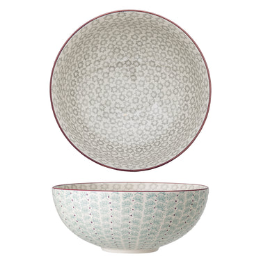 Bloomingville - Maya Skål, Grøn, Stentøj - Ø28,5 × H11,5 cm