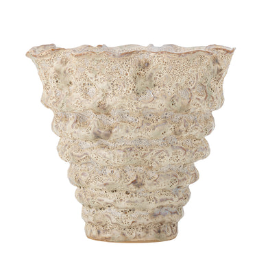 Bloomingville - Colleen Urtepotteskjuler, Hvid, Stentøj - Ø22,5 × H21 cm