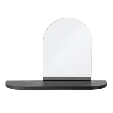 Bloomingville - Annlie Spejl m/hylde, Sort, MDF - L72 × H48 × B20 cm